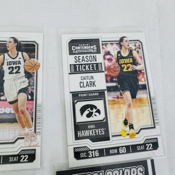 5 2024 Panini Caitlin Clark Collection School Colors Season Ticket Iowa Hawkeyes - Picture 6 of 6